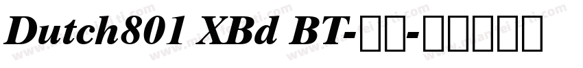 Dutch801 XBd BT-常规字体转换
